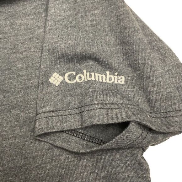 Columbia Sportswear T Shirt Mens Medium Gray Large Front Mountain Bear Graphic - Picture 3 of 9